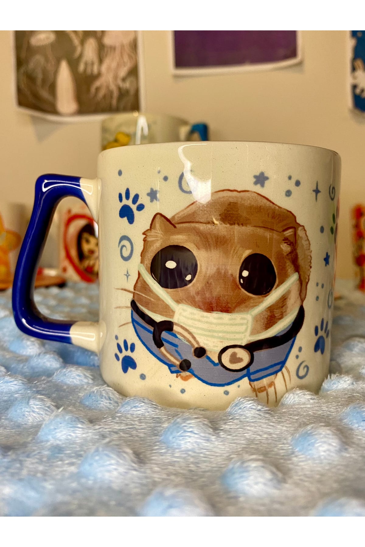 Sad Üzgün Hamster - Meslek: Veteriner Teknisyeni (veterinary technician) Kupa Bardak Fincan